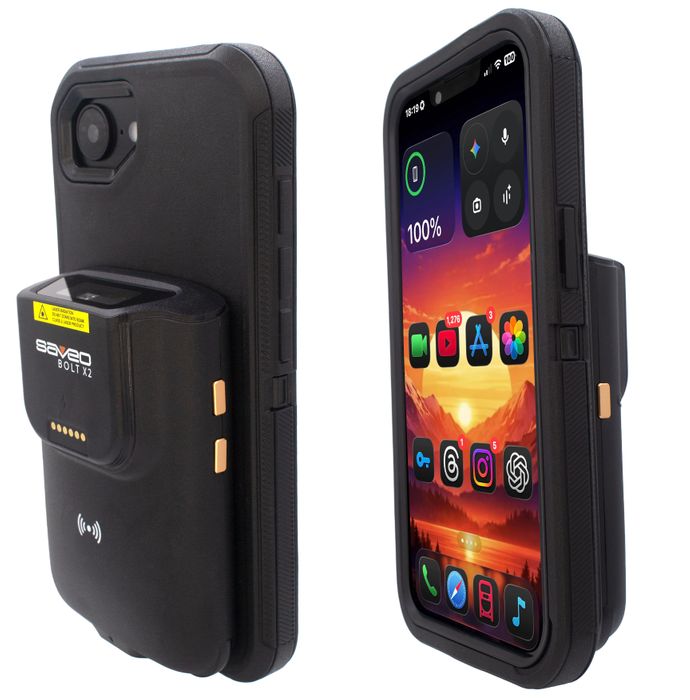 Saveo BOLT X2 - New 2D Barcode Scanner & RFID Reader for iOS and Android Devices