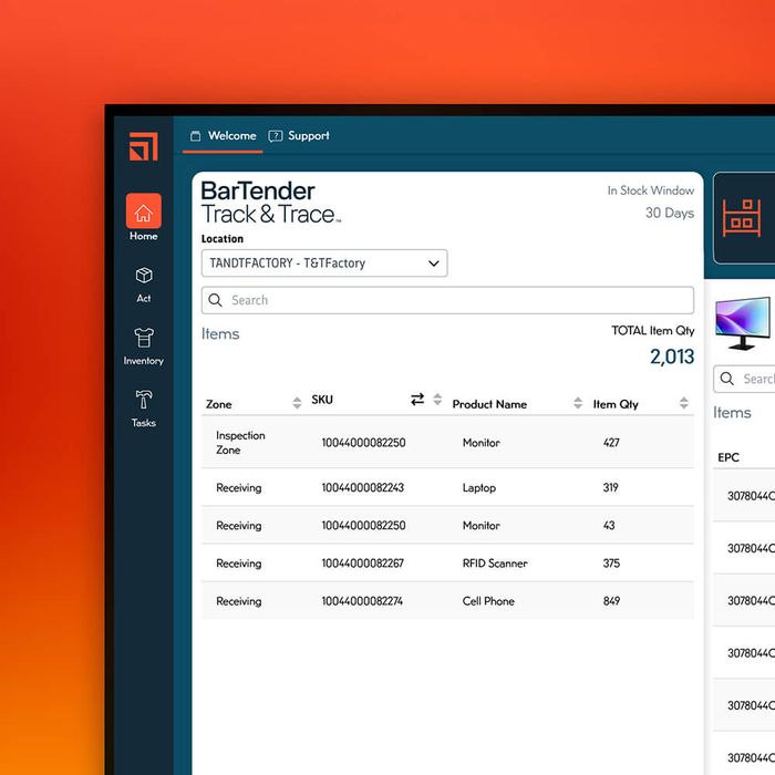 BarTender Track & Trace