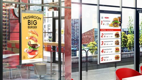 55 Inch Professional Dual Side Window Signage, OMN-DS