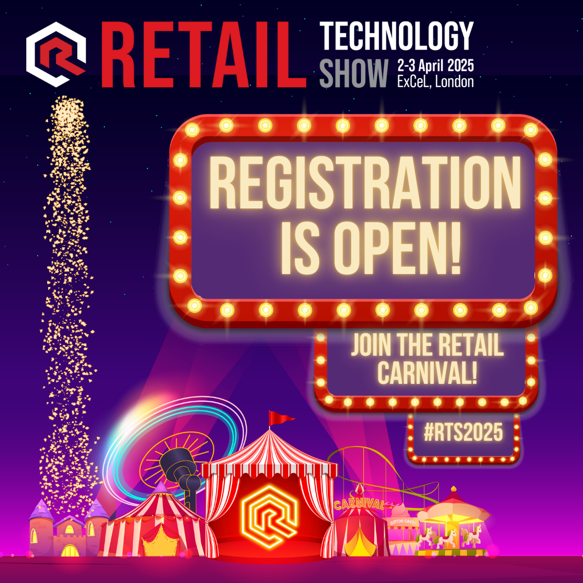 Roll up, roll up: registration opens for Retail Technology Show 2025, bringing the carnival of retail to ExCeL London