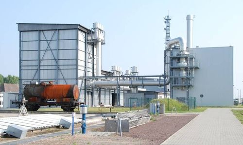 Flue gas cleaning for fire brigade trainings center