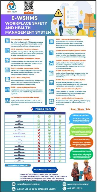 RNP TECH launches e-WSHMS: A Unified, Multi-Tenant Platform for Workplace Safety & Health