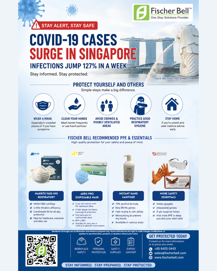⚠️ COVID-19 cases are rising again in Singapore. Stay alert and protect yourself & your loved ones.