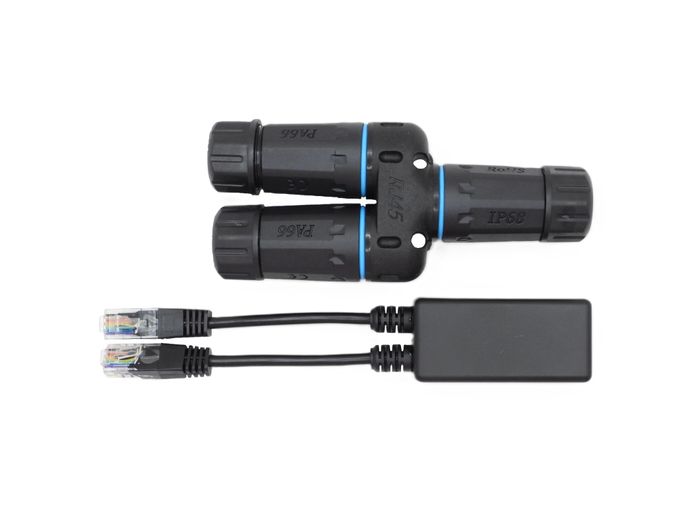 1 to 2 PoE Combiner & Waterproof Splitter