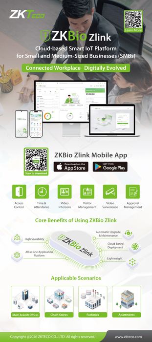 ZKBio Zlink - Cloud-based Smart IoT Platform for SMBs