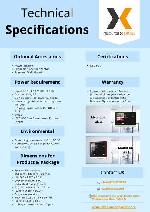 Aura X - Enterprise Room Panel