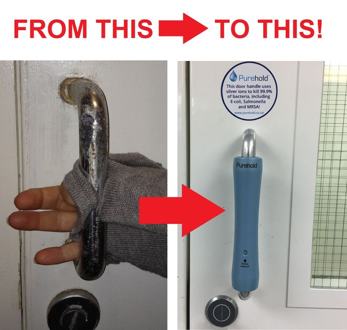 Purehold PULL - Antimicrobial Door Handle Cover (with VHR)