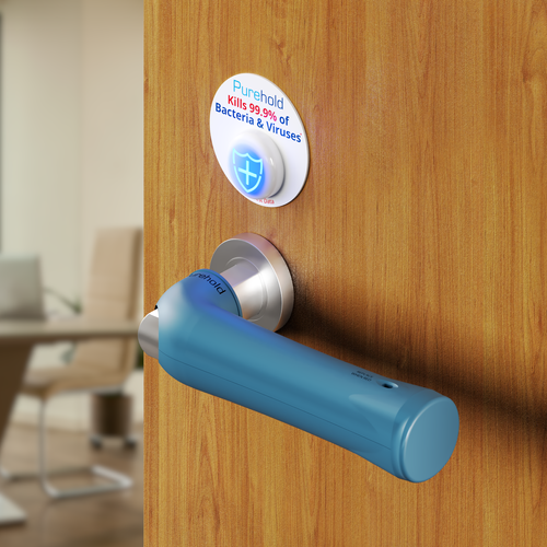 Purehold LEVER - Antimicrobial Door Handle Cover (with VHR)