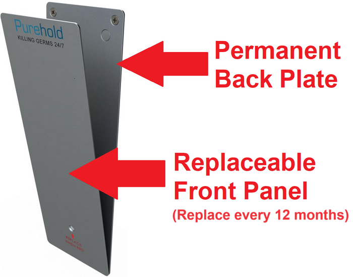Purehold PUSH - Antimicrobial Door Push Plate (with VHR)