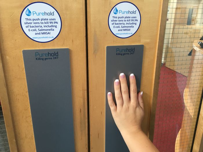 Purehold PUSH - Antimicrobial Door Push Plate (with VHR)