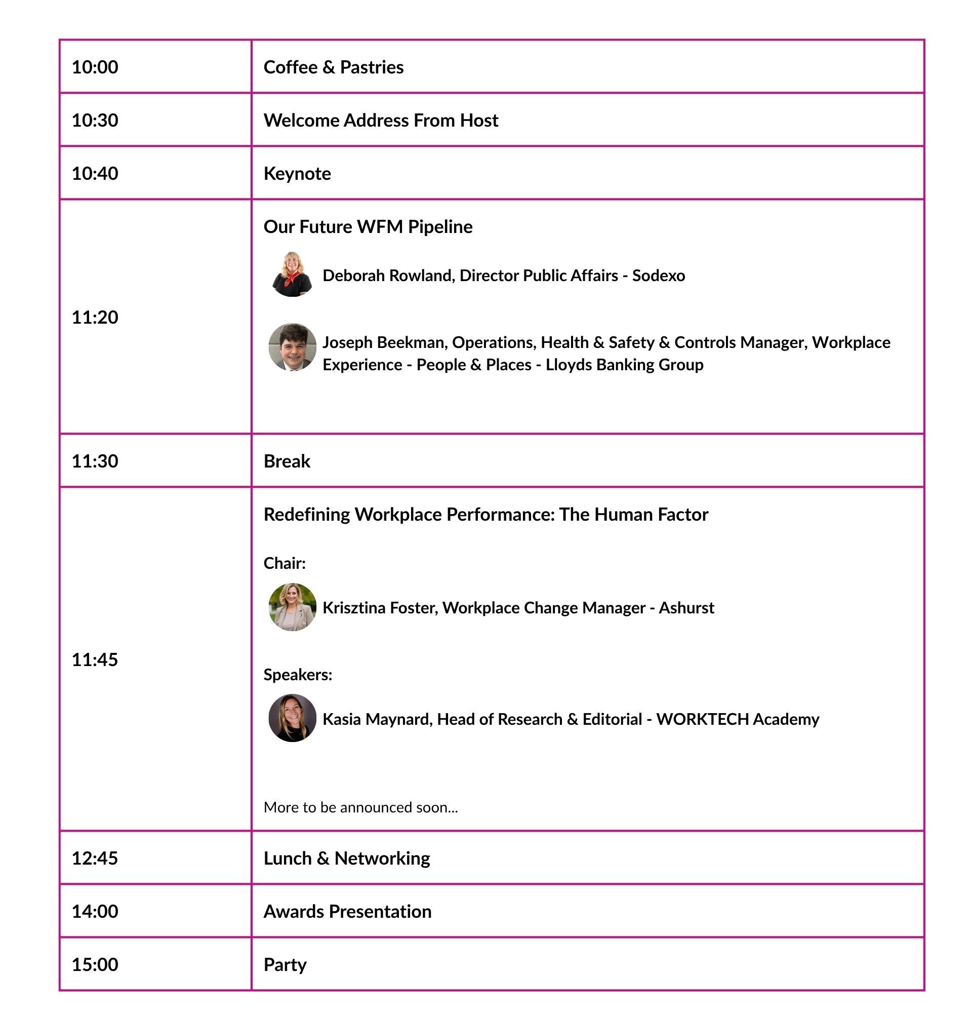 Workplace Leaders Top 50 2026 Celebration party agenda