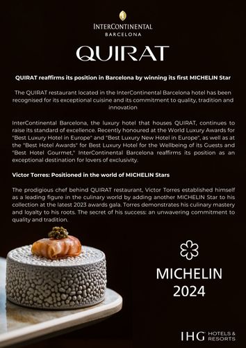 QUIRAT, new Michelin star restaurant in Barcelona