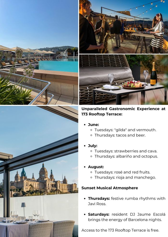 Best views of Barcelona at the 173 Rooftop Terrace, InterContinental Barcelona