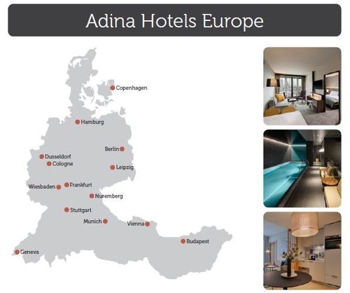Adina Europe - Destination Map