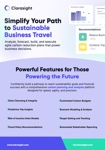 Clarasight for Sustainable Business Travel