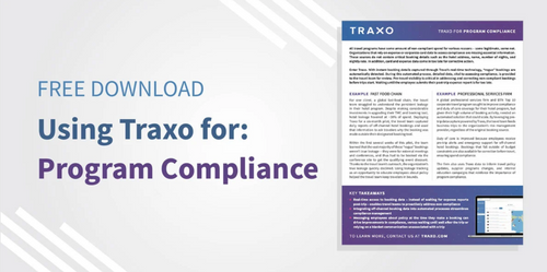 Traxo for Programme Compliance