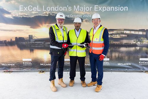 Final steelwork added to ExCeL's 25,000sqm expansion as project on track for October 2024 completion