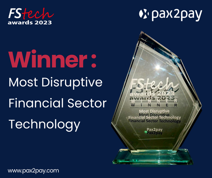 Pax2pay awarded ‘Most Disruptive Financial Services Technology’ at the FS Tech Awards