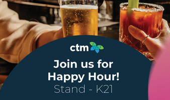 Take a sip, take a break – Join CTM (K21) for Drinks Hour at the Business Travel Show!