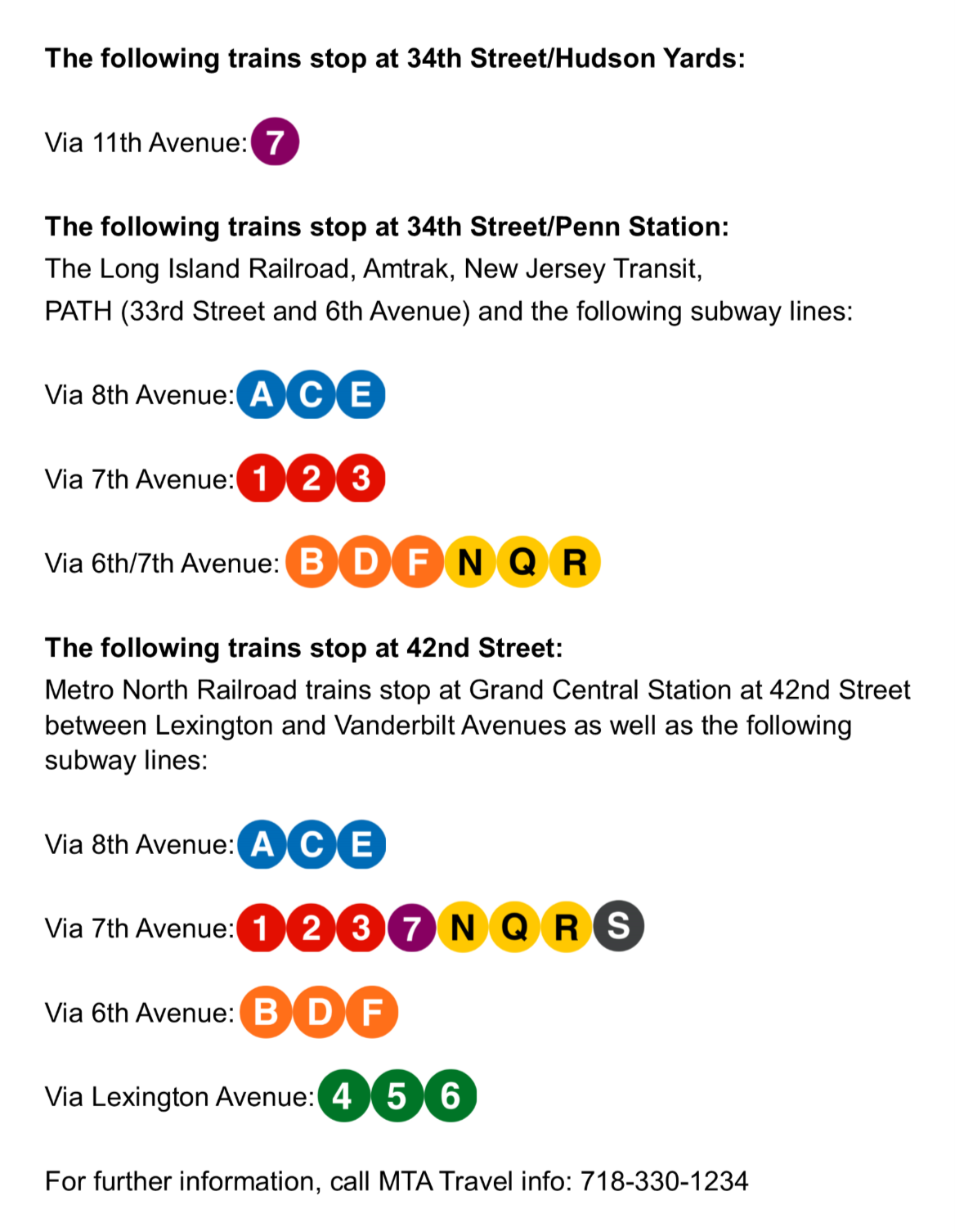 train options