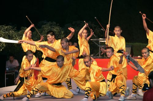 Shaolin Monks on the Great Wall