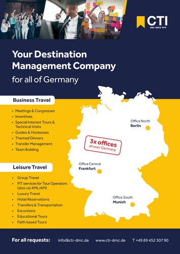 Map of Germany with office locations