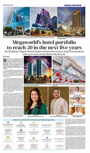 Megaworld's hotels portfolio to reach 20 in the next 5 years