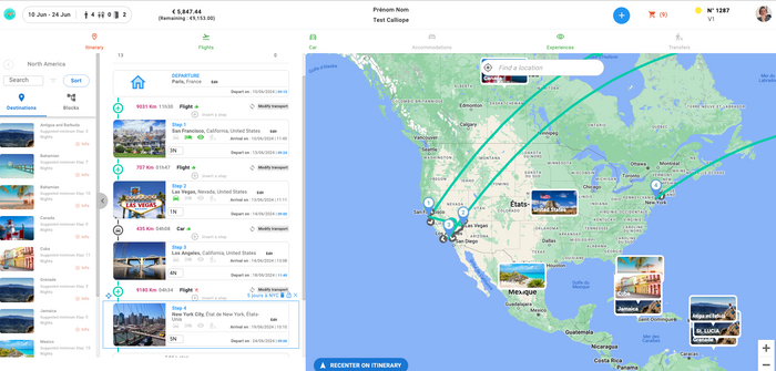 All-in-one customizable TripPlanner and booking platform