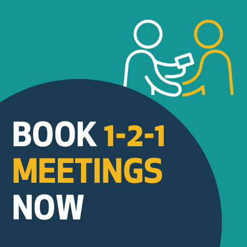 Book 1-2-1 meetings with exhibitors