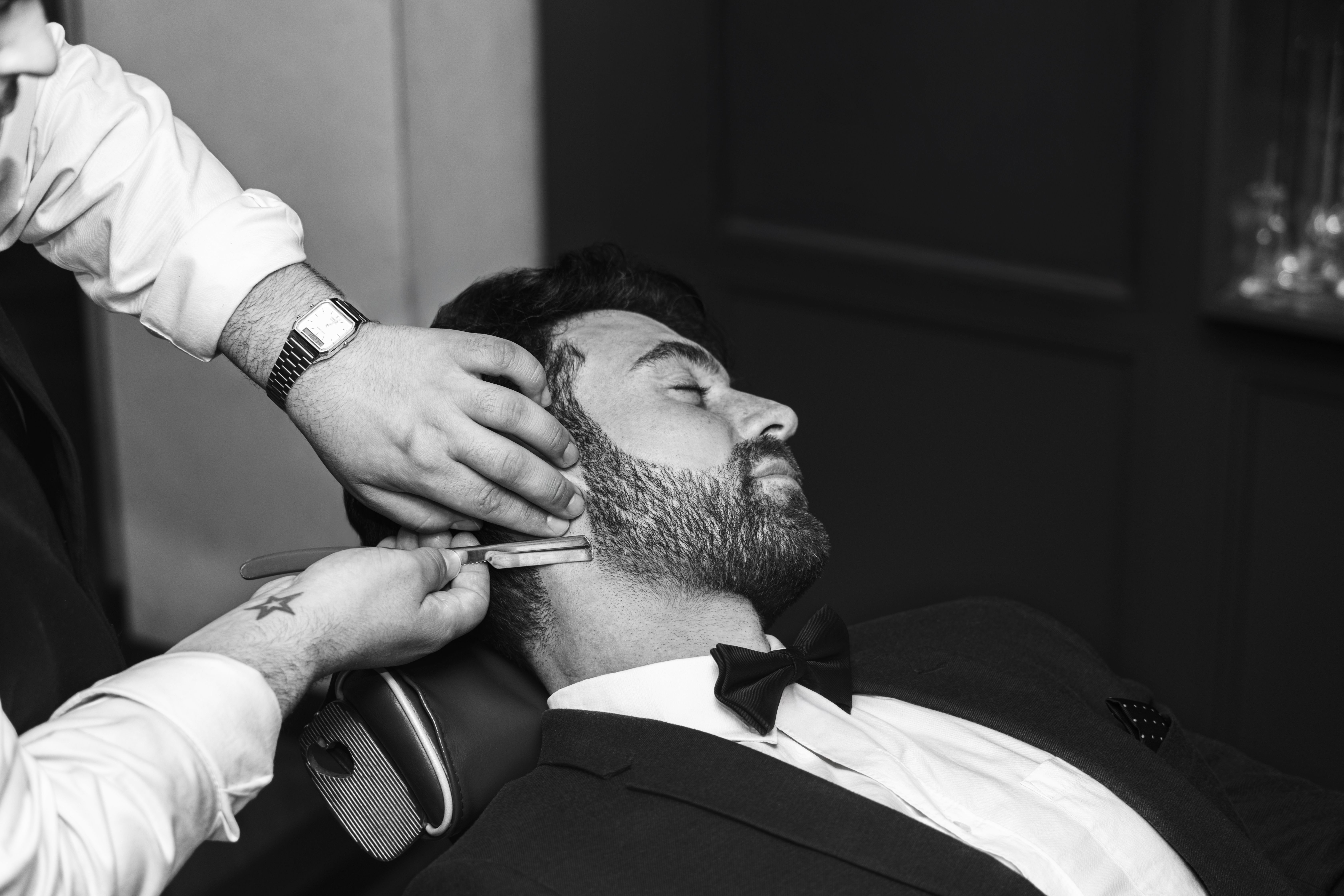 wedding clean shave