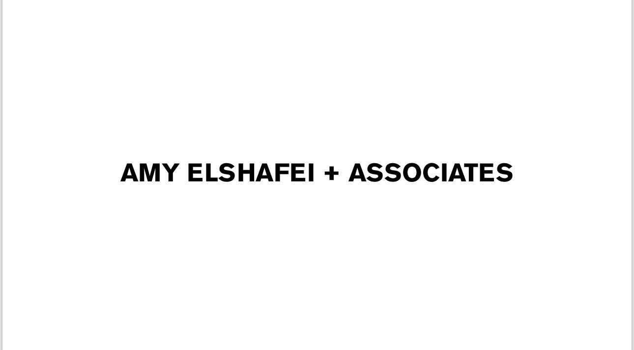 Amy Elshafei + Associates