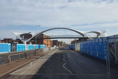 A new bridge which will shape the future of Hull is now in place over the A63