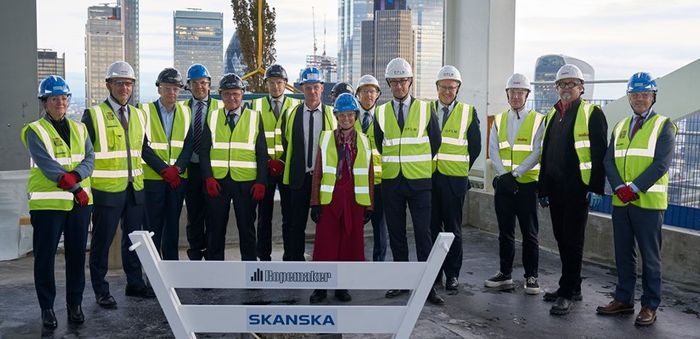 Skanska Celebrate Ropemaker Development Topping Out