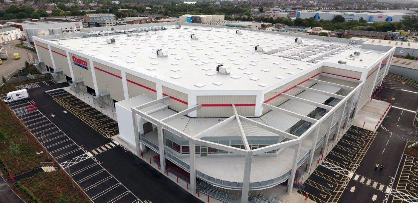 Costco Wembley store insulated with easy-handling Eurothane® Eurodeck flat roof boards