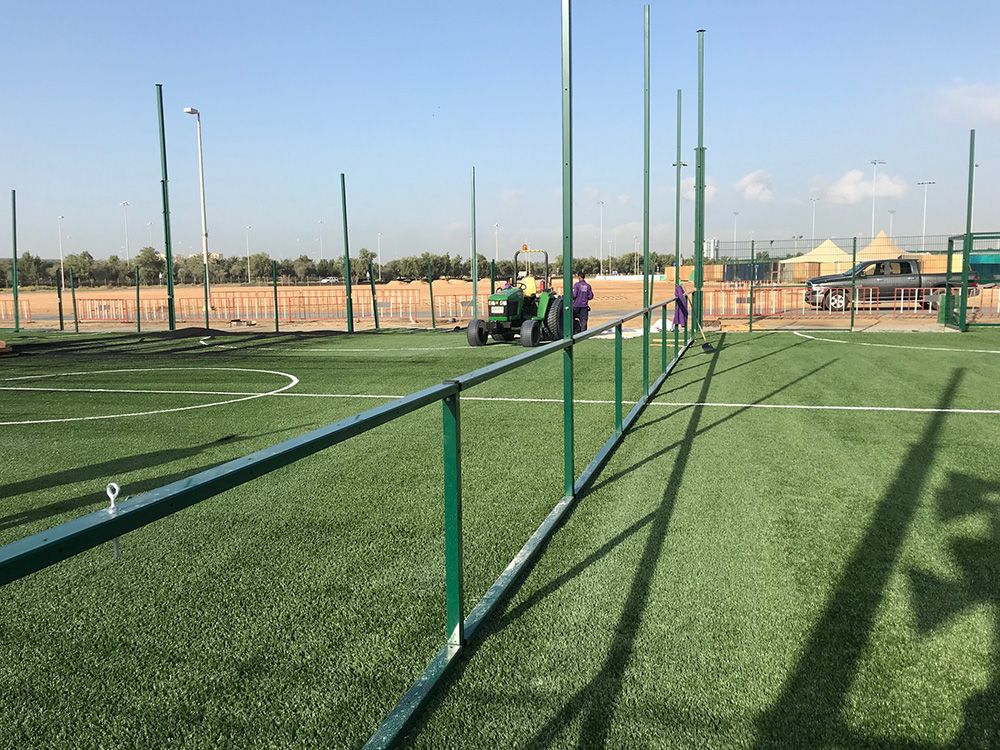Distance no problem for football pitch goals