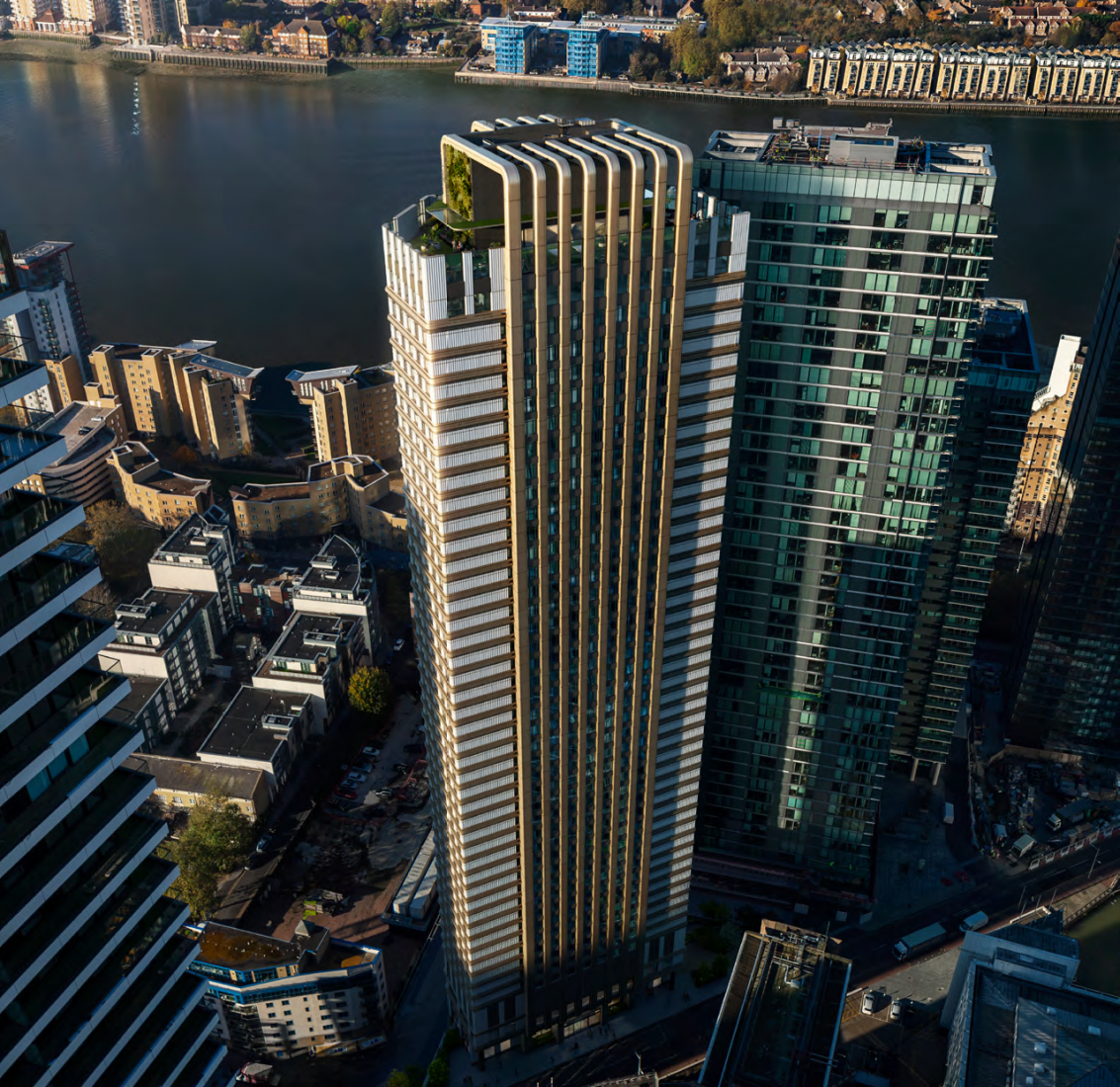 Tower Hamlets Approved Plans for a 48-storey block on Isle of Dogs