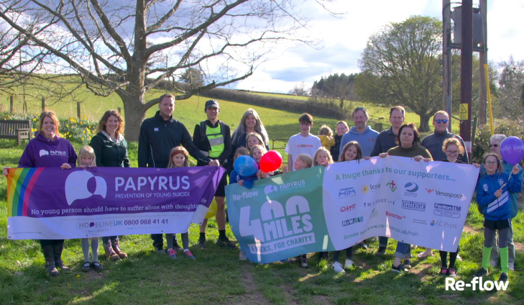 Re-Flow Co-founder & MD Completes 400-Mile Charity Run for Papyrus