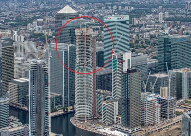London's newest skyscraper tops out at 57 storeys to join Canary Wharf's 'forest of towers'