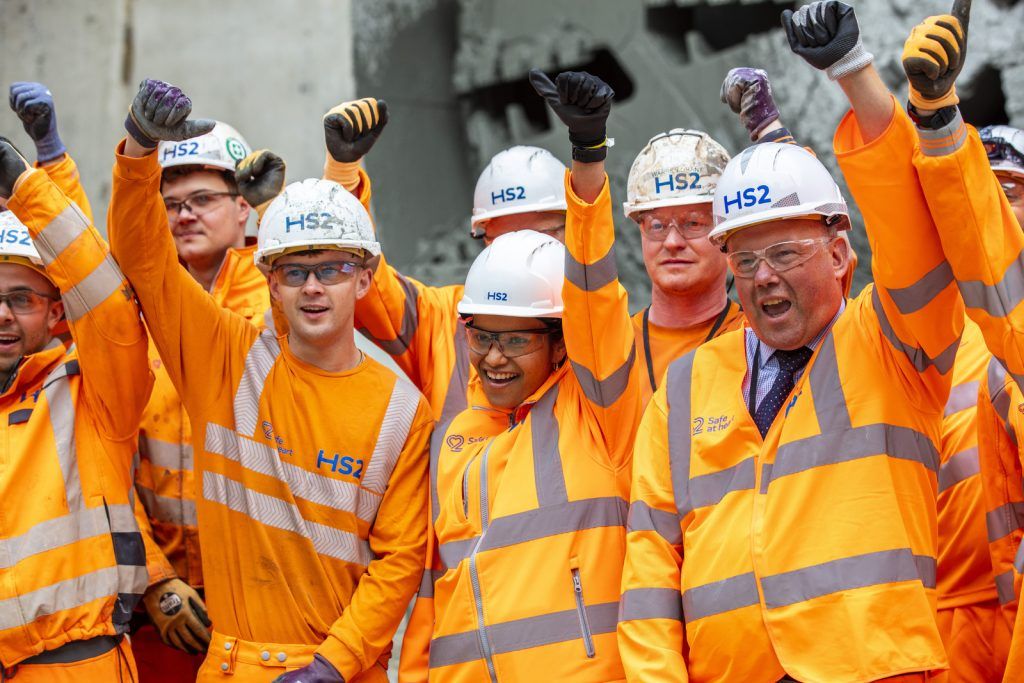 HS2 Historic Tunnelling Breakthrough Made With Dorothy the Massive Tunnel Boring Machine
