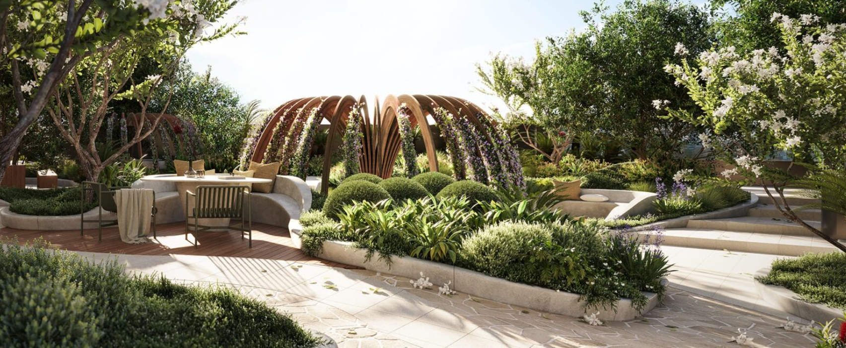 rendering BLVD zen garden