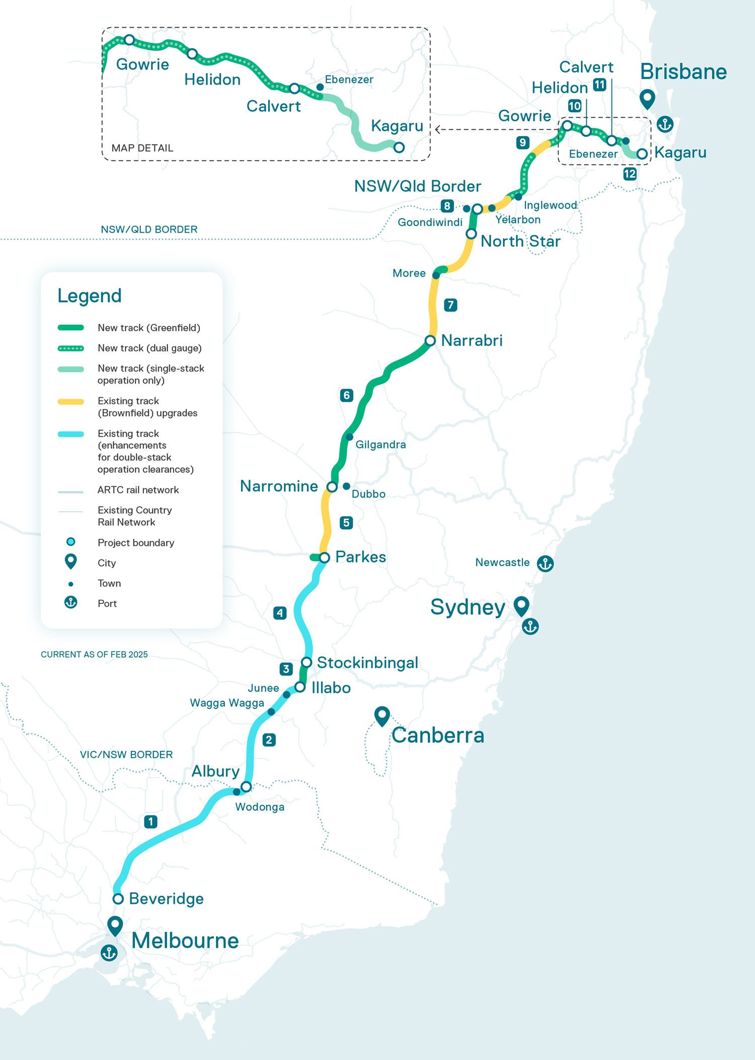 Inland Rail Project Map