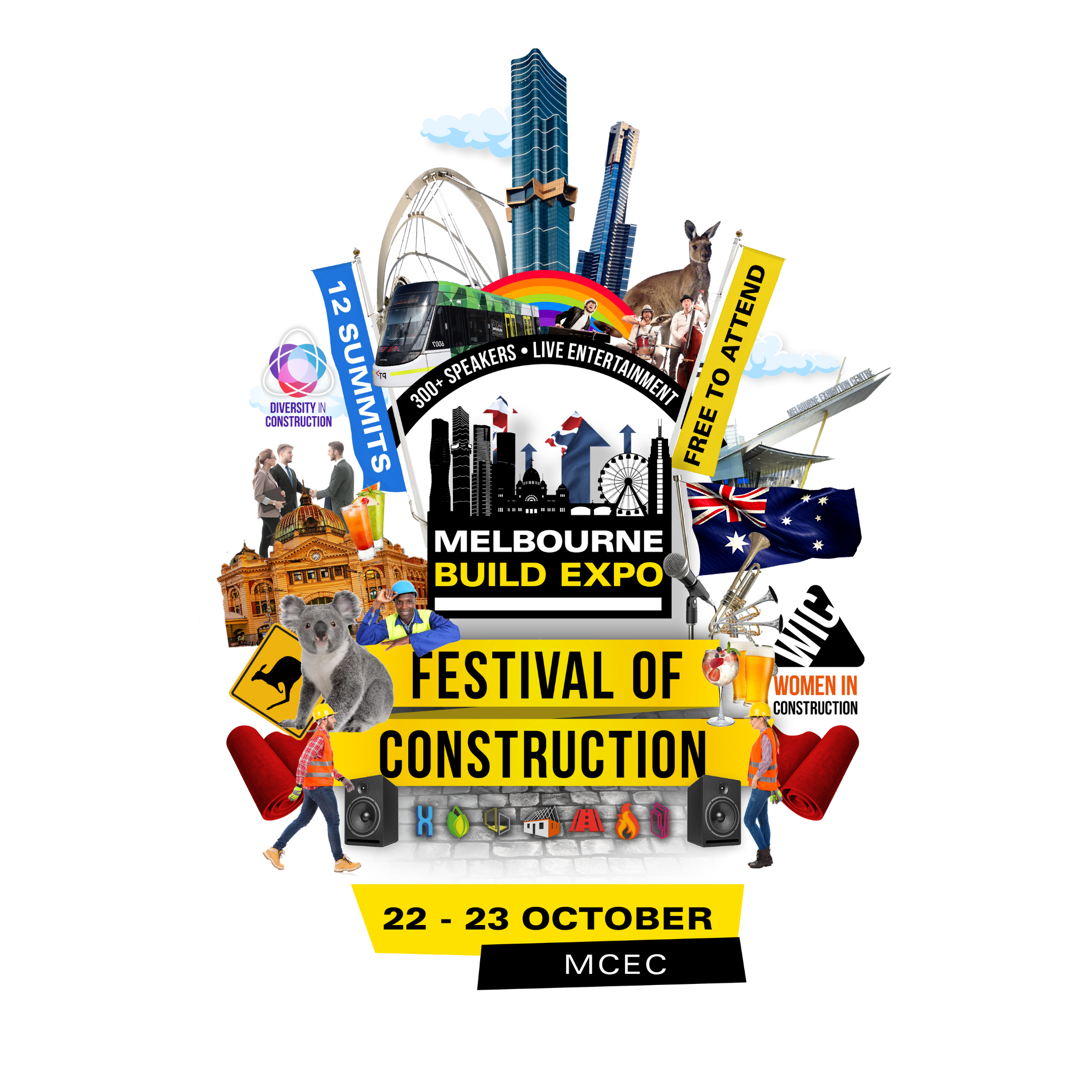 Melbourne Build Festival of Construction Logo