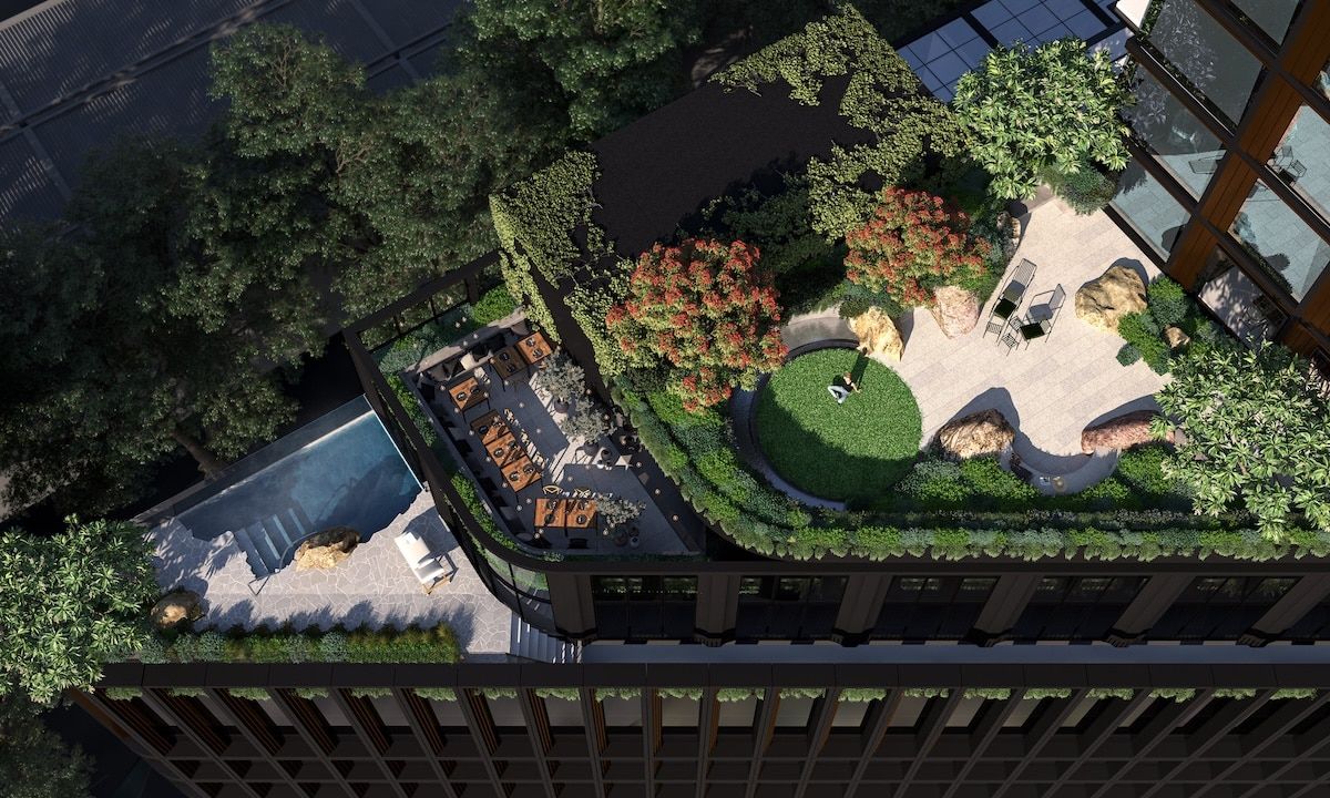 Queensbridge Building Rooftop Artists Impression