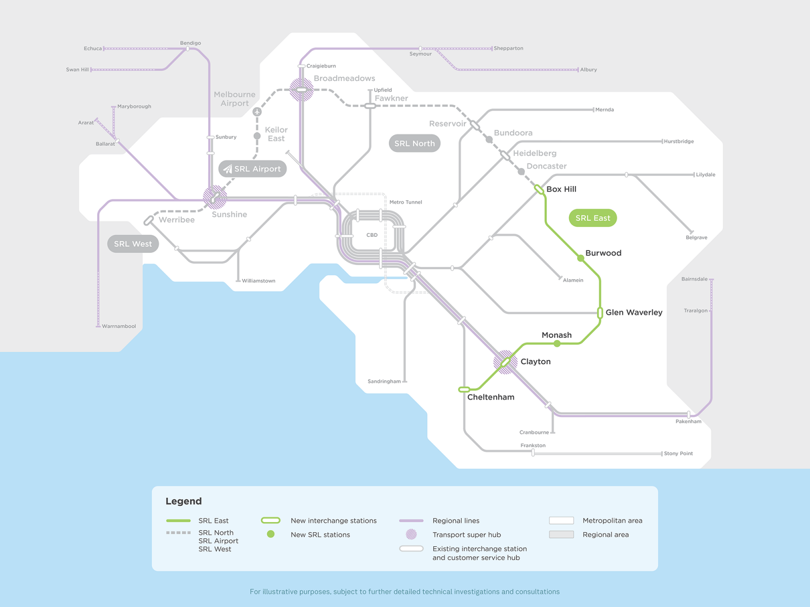 Map of Suburban Rail Loop East
