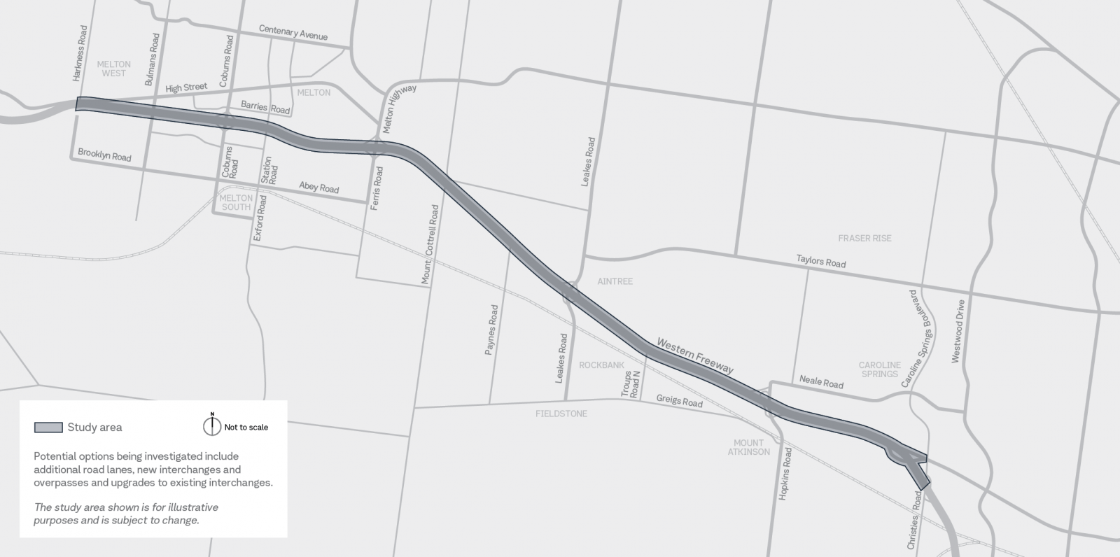 Western Freeway Map