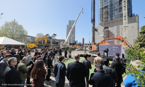 Official groundbreaking of AURA at Melbourne Square