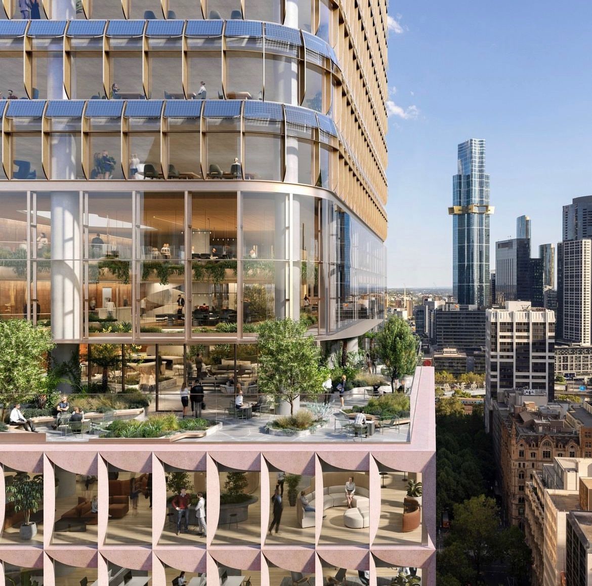 435 Bourke St. A $1bn Sustainable Office Development With “Solar Skin” Facade