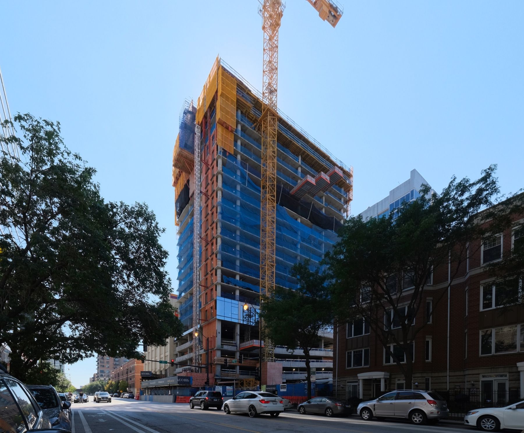 Facade Installation Begins for 1400 S Wabash Avenue in South Loop