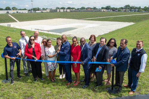 Ribbon Cutting at MWRD's Addison Creek Reservoir