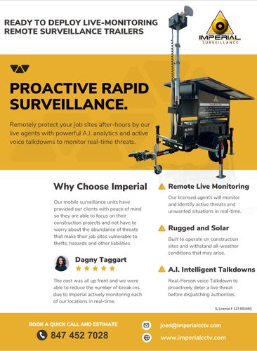 Live-Monitoring Surveillance Trailers For Job Sites